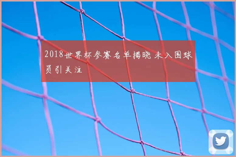 2018世界杯参赛名单揭晓 未入围球员引关注