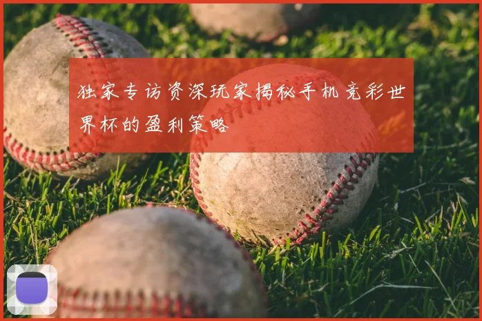 独家专访资深玩家揭秘手机竞彩世界杯的盈利策略